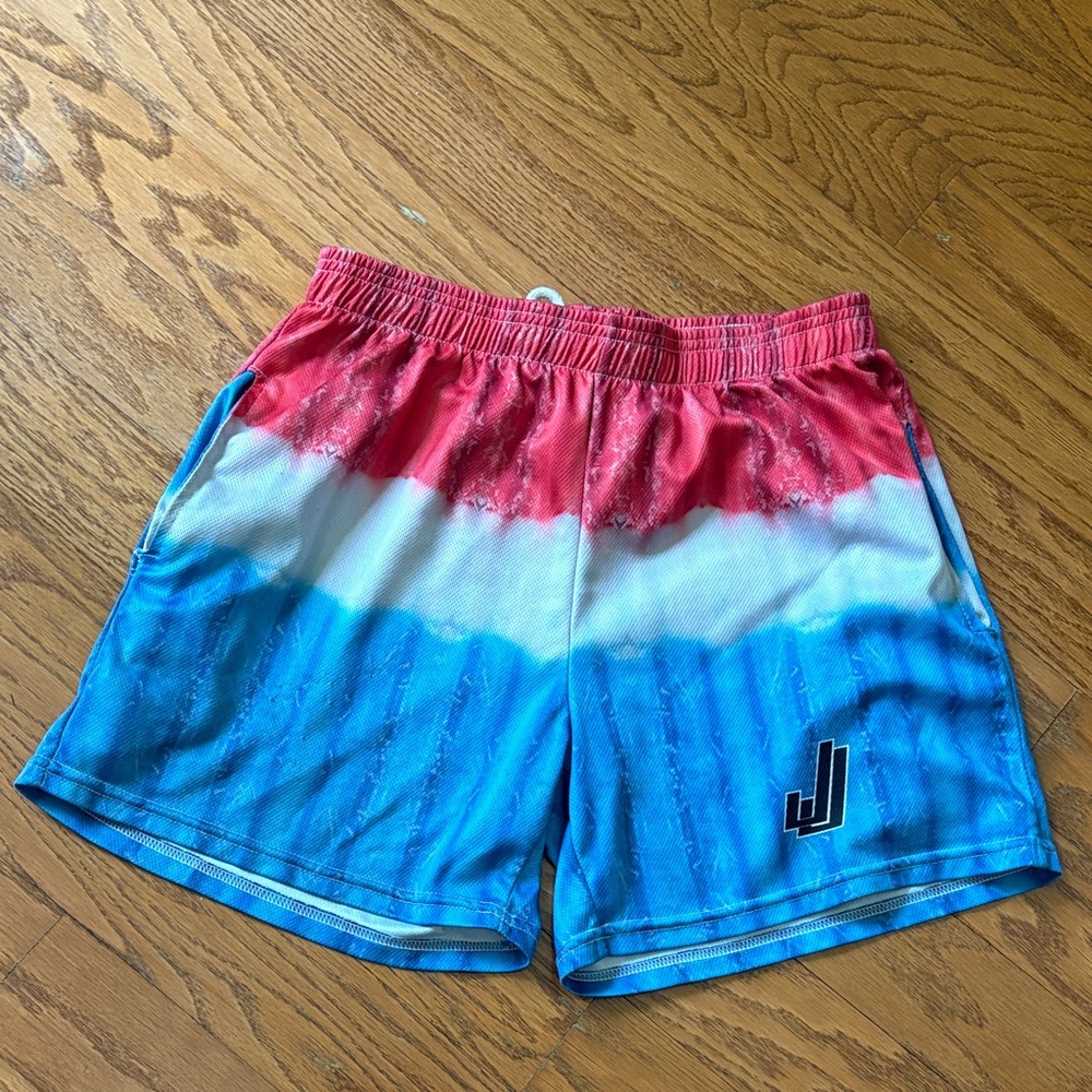 JJ Winters Red and Blue Athletic Shorts